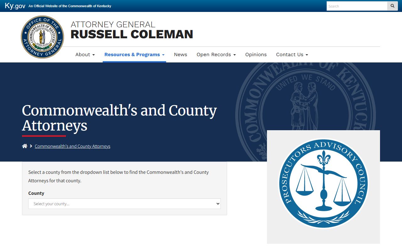 Bracken County criminal court records Commonwealth Attorney Johnathan Gay directory
