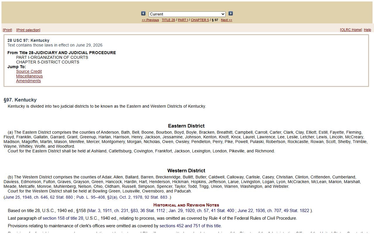 Bracken County Circuit Court records and Kentucky federal district reference