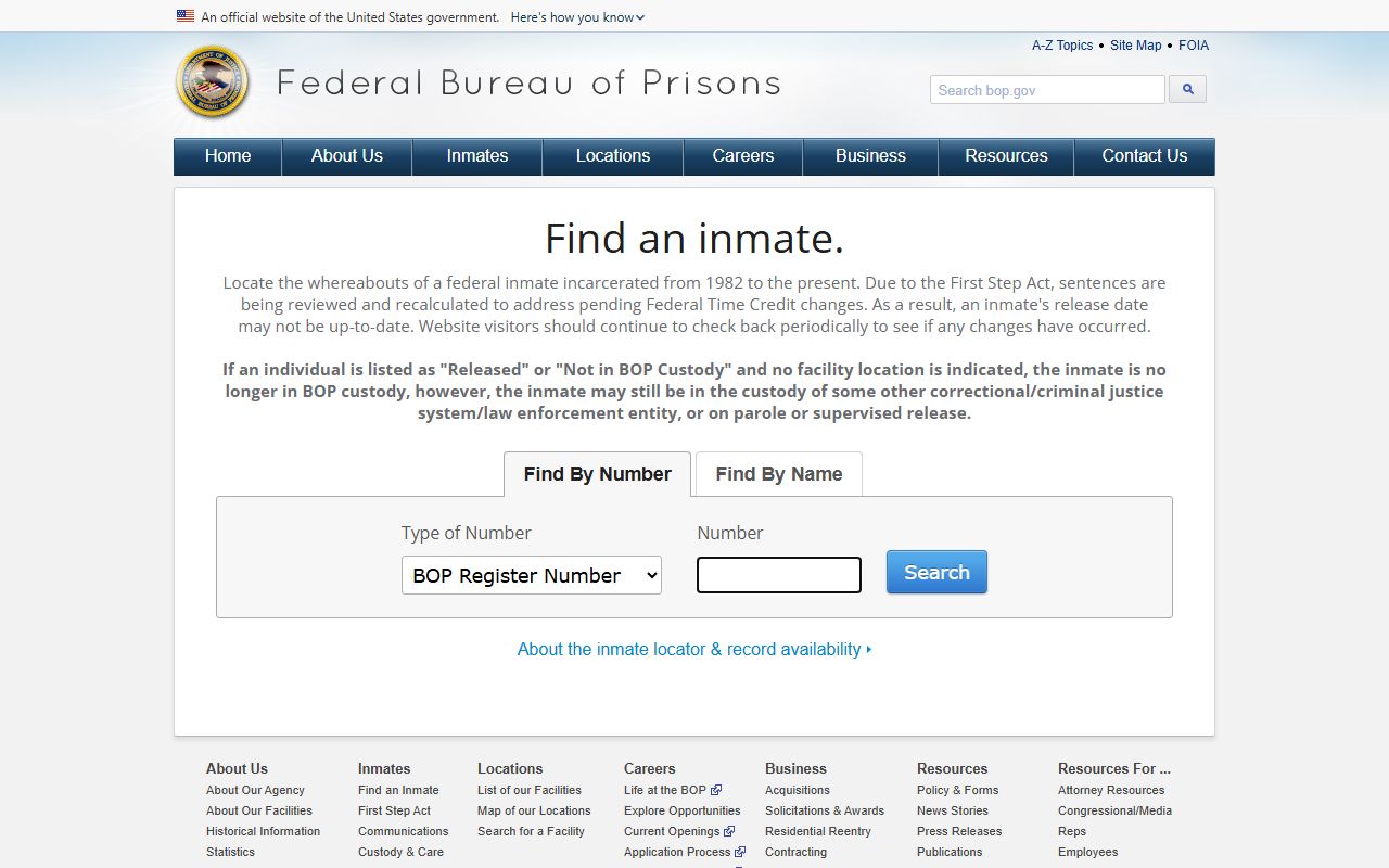 Bracken County inmate records federal Bureau of Prisons locator channel