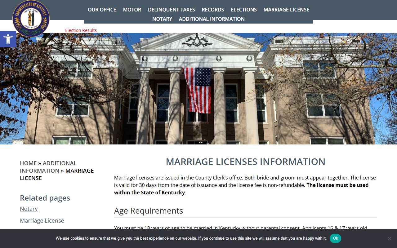 Bracken County marriage records and County Clerk marriage license information