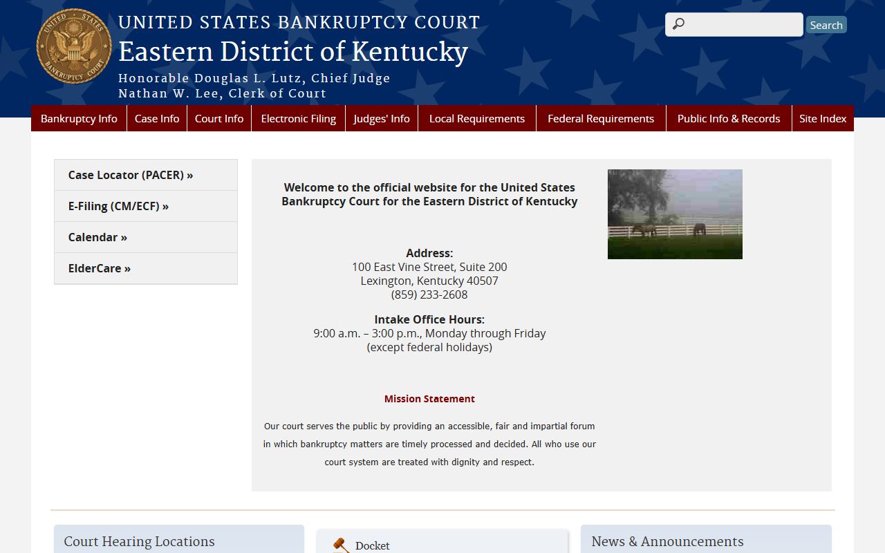 Bracken County probate records and Eastern District of Kentucky bankruptcy court reference